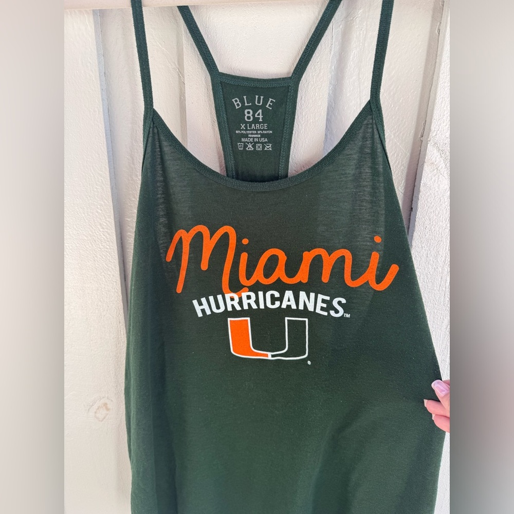 University of Miami tank tee
